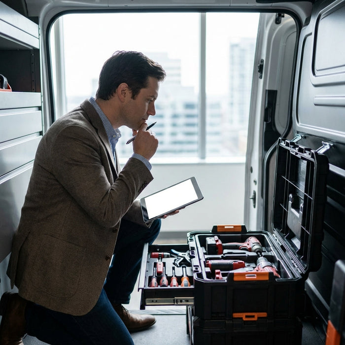 Illustration for Best Tool Storage Integration Strategies for Professional Van Racking and Portable Toolbox Systems