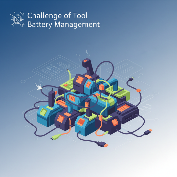 Illustration for Integrated Battery Solutions: Secure Power Management for Professional Tool Storage