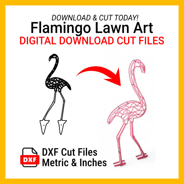 DXF Files for Plasma Cutting | Flamingo Art Digital Download