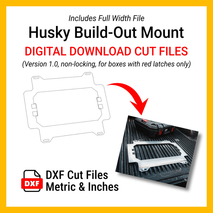 DXF File Bundle | Mounting Plates for Packout, Modbox, Husky, Plasma/Laser Cut Ready