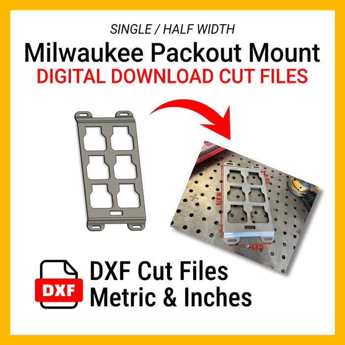 DXF File Bundle | Mounting Plates for Packout, Modbox, Husky, Plasma/Laser Cut Ready
