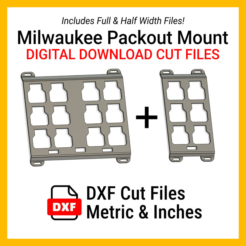 DXF Files for CNC Cutting Bundle | Milwaukee Single + Dual Packout Digital Download