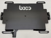 Custom mounting plate designed for a DeWalt toolbox, displayed on a white background, showcasing precise cutouts and mounting holes for secure attachment.