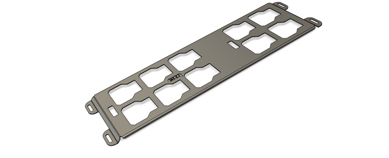 Milwaukee Packout Mount Half Width + Tool Bag (6 hole + 4 hole), 14 gauge light duty