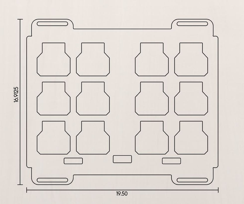 Heavy Duty Slim Low Profile Milwaukee Dual Packout Mounting Plate