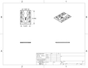 Technical drawing of Packout Center Mount, versatile mounting for motorcycles