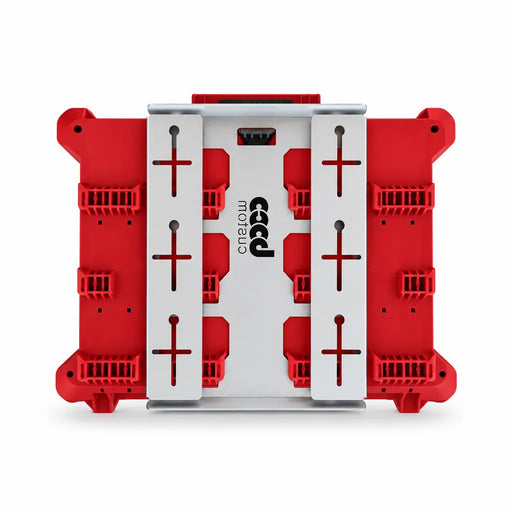 milwaukee packout full width toolbox on a narrow, low profile center only mounting plate