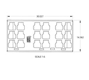 Milwaukee Packout Triple Mounting Plate,  XL, UNDERMOUNT OPTION BOCO Custom LLC
