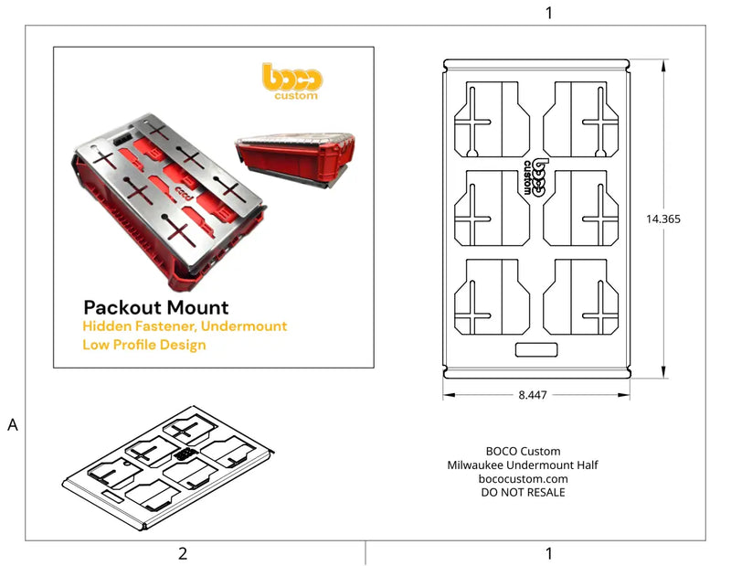 Milwaukee Packout Undermount with Hidden Fasteners | Low-Profile