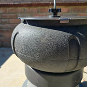 Cleats and mounting hole on custom steel tumbler lid using factory threaded rod