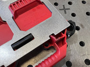 METAL MOUNTING PLATE ON RED TOOLBOX