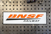 bnsf railway metal sign with three colors 