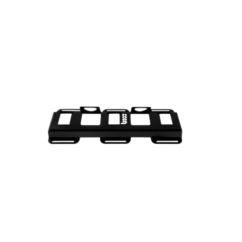 BOCO Custom 5-slot steel battery organizer rack for Milwaukee M18 & M12 batteries.