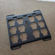 Black powder coated full width Milwaukee Packout mounting plate with BOCO Custom logo