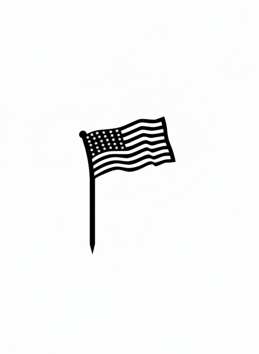 DXF Files for Plasma Cutting | American Flag Lawn Stake