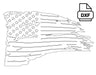 dxf tattered american flag drawing