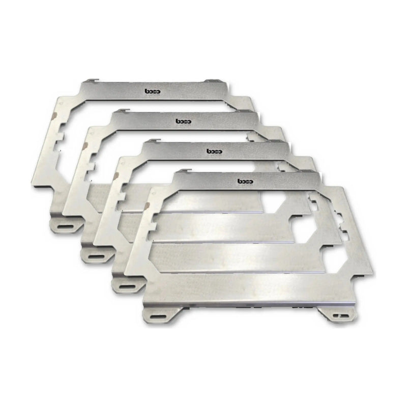 4-pack Husky Build-Out non-locking mounting plates, made in USA by BOCO Custom