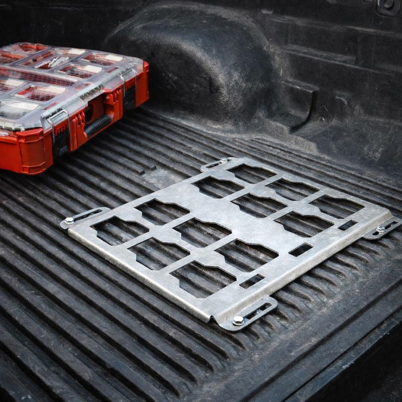 2-Pack Mounting Plate for Milwaukee Packout Dual Full Width, 14 ga steel, Light Duty, Low-Profile, Raw or Powder Coat Option, USA MADE