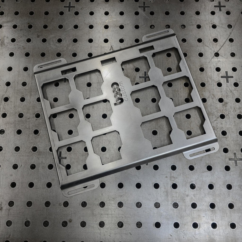 2-Pack Mounting Plate for Milwaukee Packout Dual Full Width, 14 ga steel, Light Duty, Low-Profile, Raw or Powder Coat Option, USA MADE