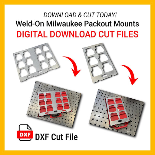DXF Download for Milwaukee Packout Weld-On Mounts for Plasma Laser CNC - Cut-Ready, Metric & Inches Etsy