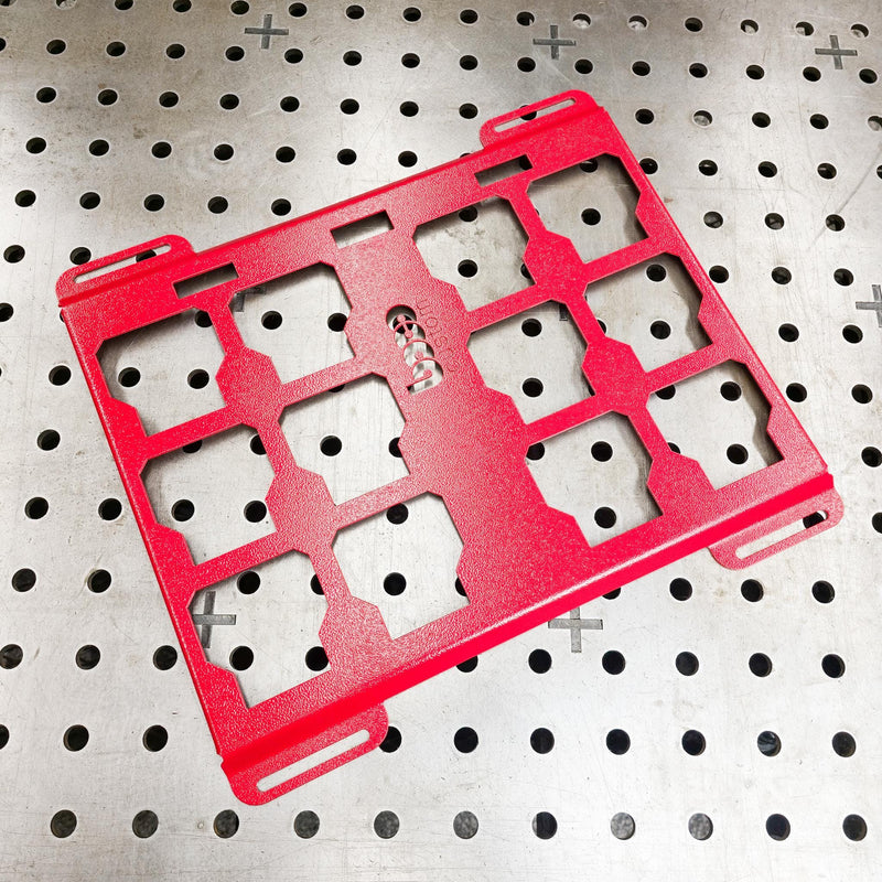 2-Pack Mounting Plate for Milwaukee Packout Dual Full Width, 14 ga steel, Light Duty, Low-Profile, Raw or Powder Coat Option, USA MADE