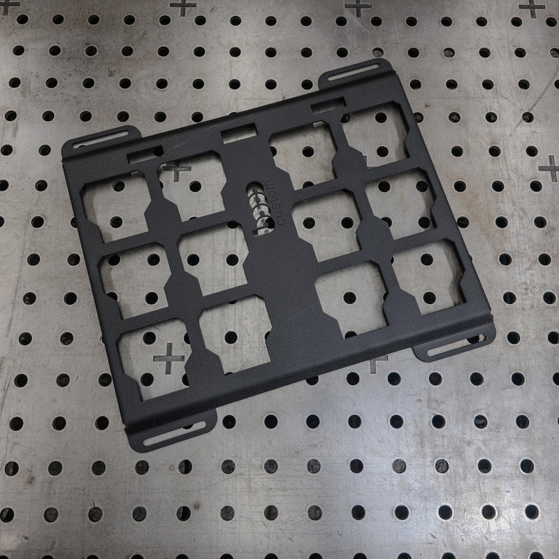 2-Pack Mounting Plate for Milwaukee Packout Dual Full Width, 14 ga steel, Light Duty, Low-Profile, Raw or Powder Coat Option, USA MADE