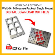 DXF Download Milwaukee Packout Weld-On Single Width Mount for Plasma Laser CNC - Cut-Ready, Metric & Inches Etsy