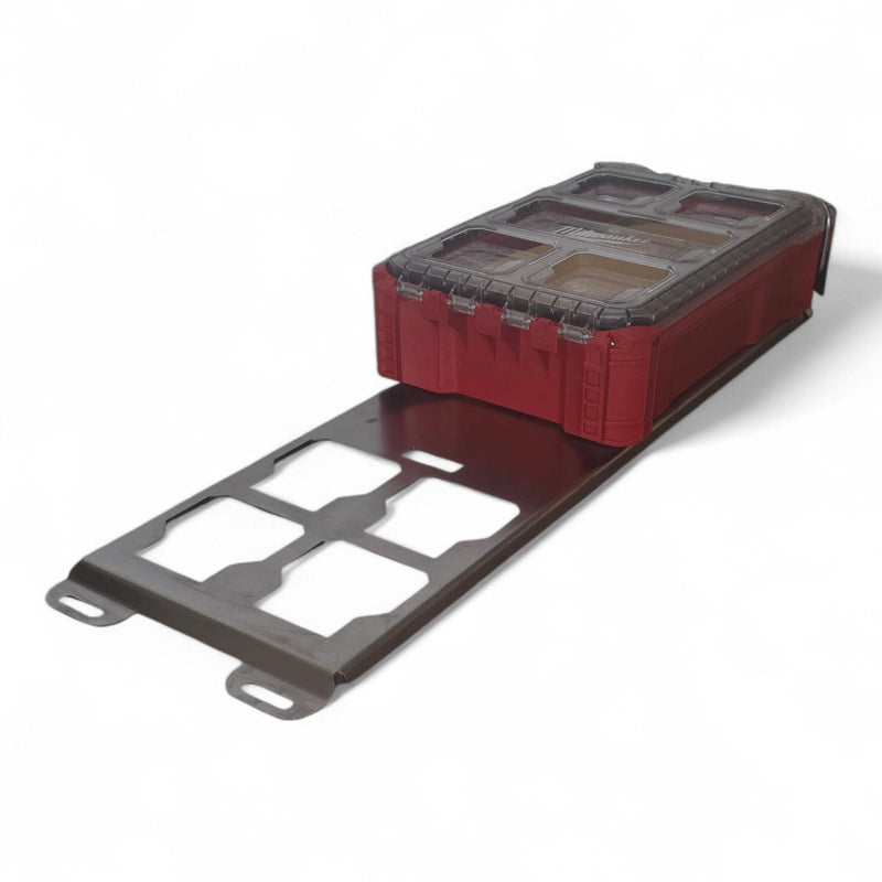 Milwaukee Packout Mount Half Width + Tool Bag (6 hole + 4 hole), 14 gauge light duty