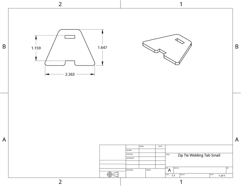 Zip Tie Tab, DIY Weld On, 16-Pack, for ATVs, Cages