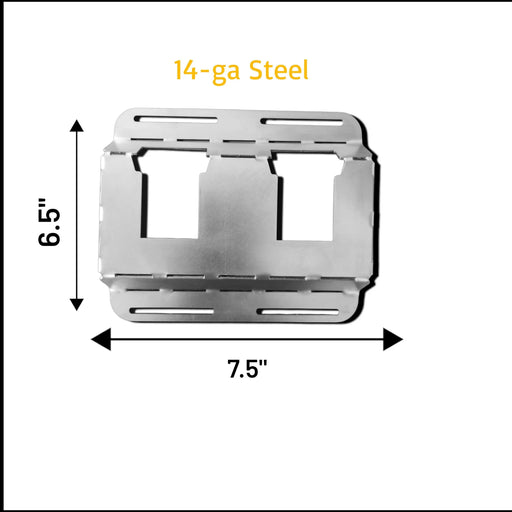 Bend At Home (DIY) Milwaukee M18 Battery Holder, 2-slot, Steel, USA Made BOCO Custom LLC