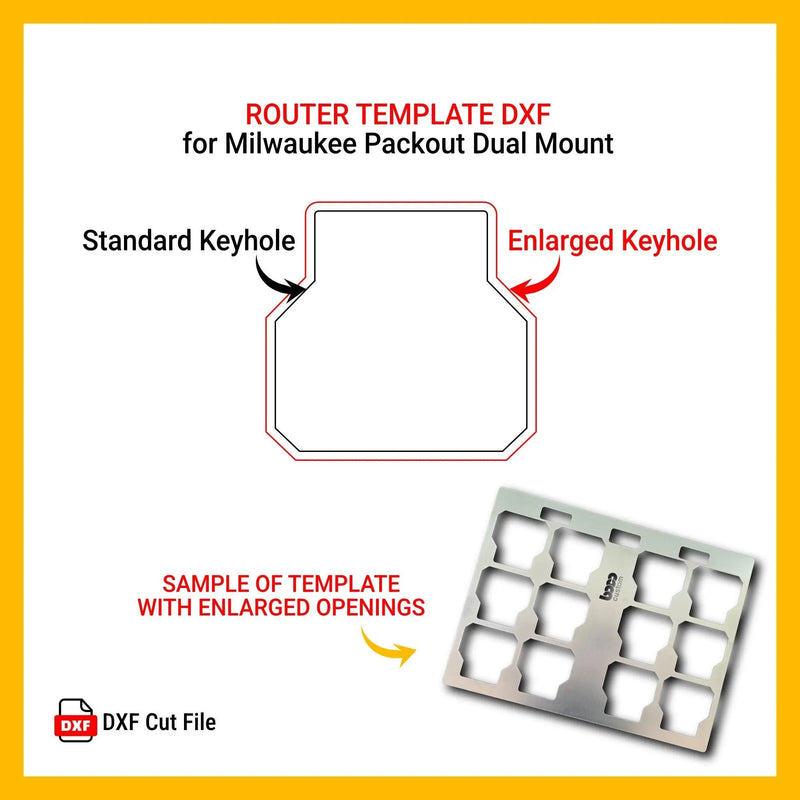 Router Template for Milwaukee Packout Dual Full Width Boxes, Plasma Laser CNC Ready, Instant Download, .125 Off-Set On Inside Vectors Etsy