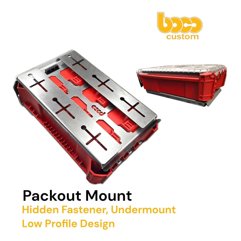Milwaukee Packout Undermount Half Width DXF File, Plasma Laser CNC Ready, Instant Download, with Bend Table, Metric/Inches, Cut-Ready!