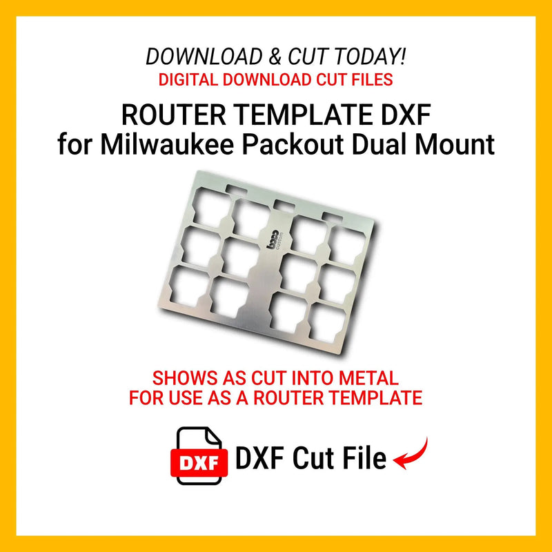Router Template for Milwaukee Packout Dual Full Width Boxes, Plasma Laser CNC Ready, Instant Download, .125 Off-Set On Inside Vectors Etsy