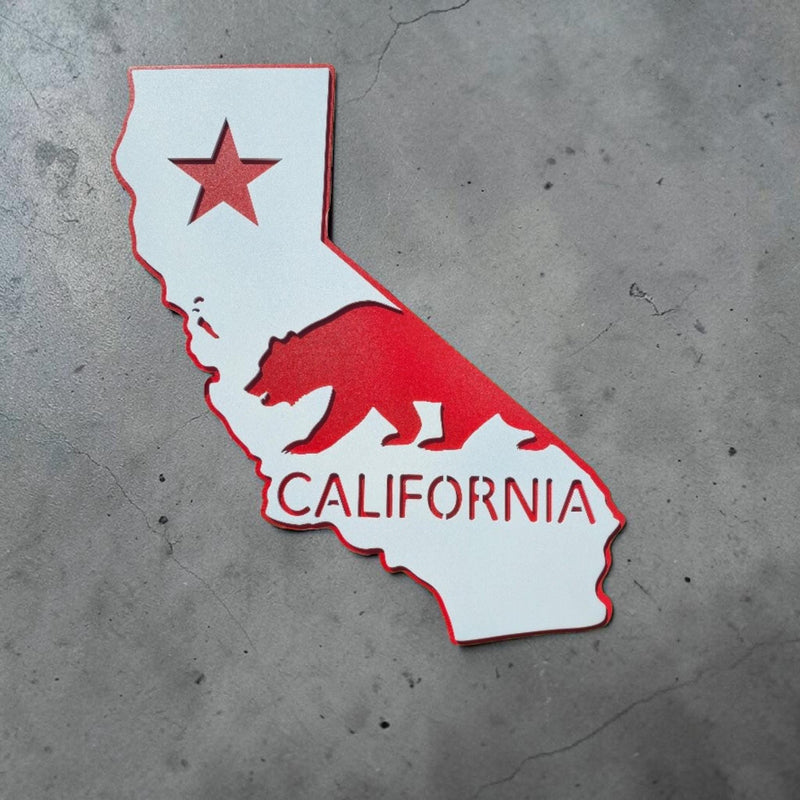 California State Metal Wall Art