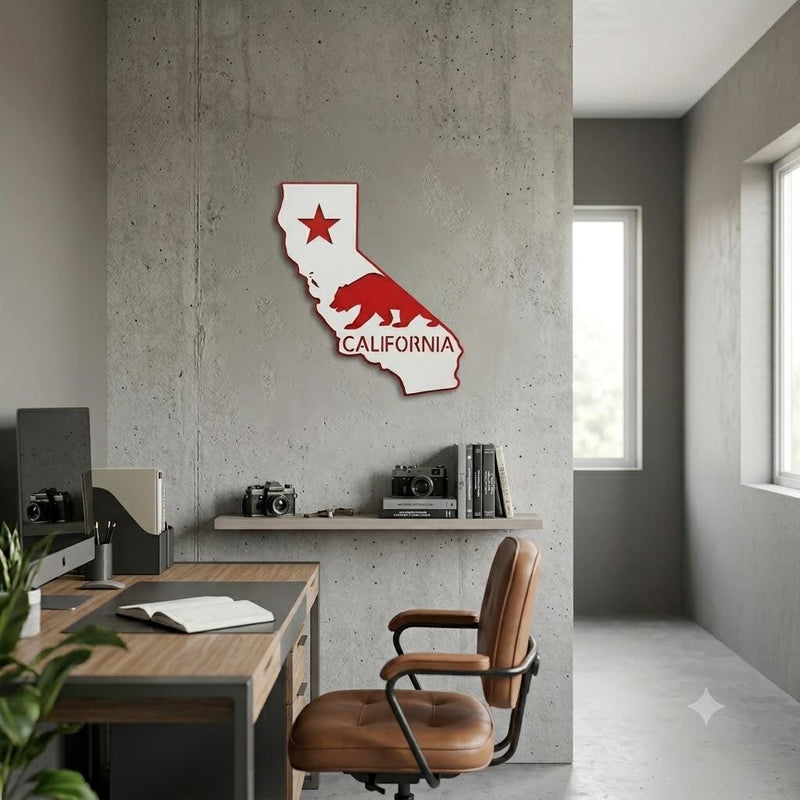 California State Metal Wall Art