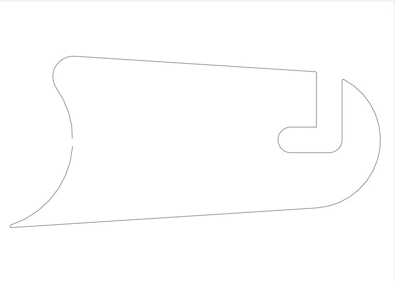 outlie of a ligh bar weld on tab