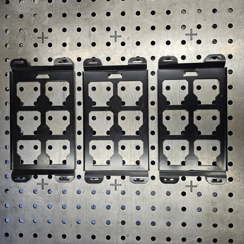 Set of 3, Milwaukee Packout Mounts, Half Width, Gloss Black