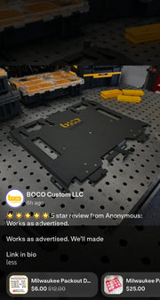 Dewalt ToughSystem 2.0 DXL Mounting Plate, Heavy Duty, Lockable BOCO Custom LLC