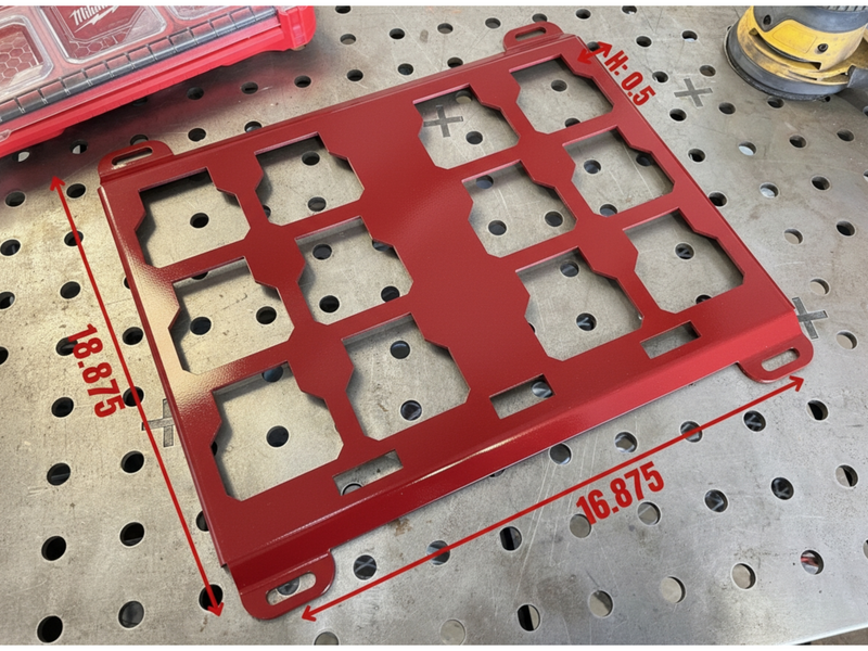 Plaque de montage double Milwaukee Packout calibre 10, robuste 