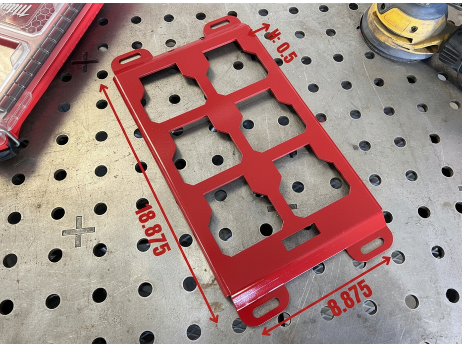 Milwaukee Packout Mounting Plate, Dual Full Width, Heavy Duty, 10 gauge steel