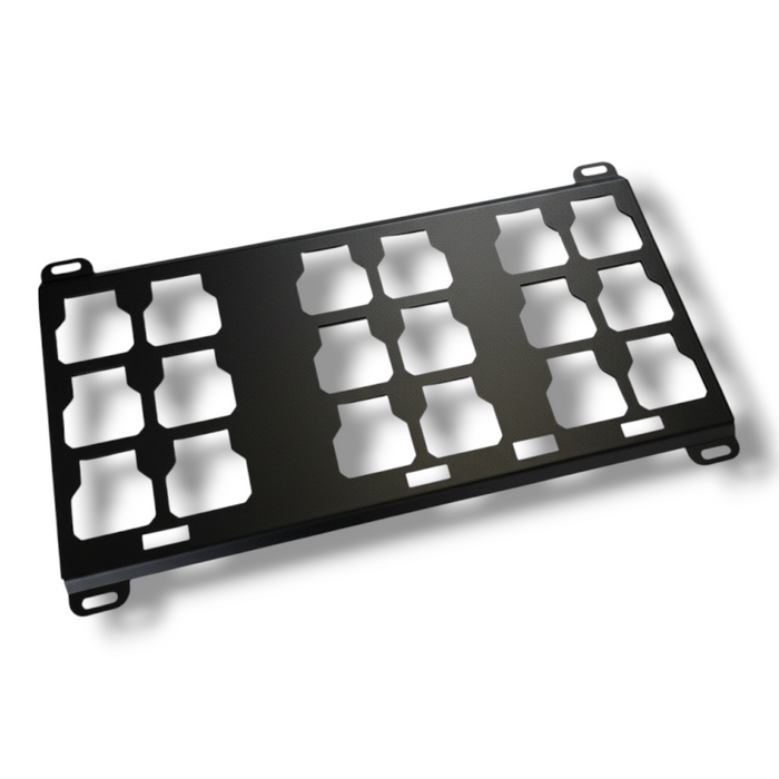 Plaque de rangement double renforcée, profil bas et mince, Triple V2