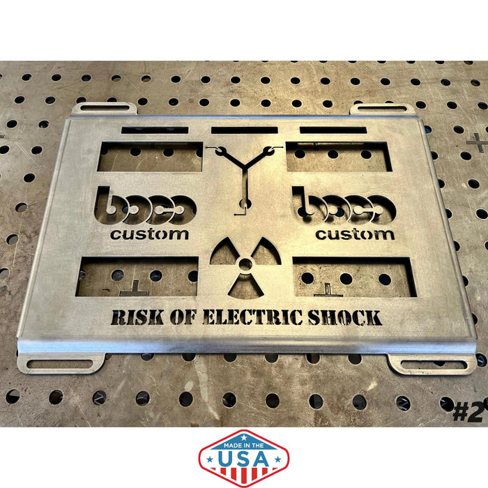 Plaque de montage double Klein MODbox, choc électrique, calibre 10 