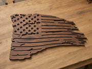 Tattered American Flag DXF Digital Download BOCO Custom LLC