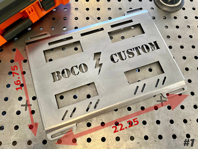 Klein MODbox Mounting Plate - Full Width, Lightning Bolt Graphic