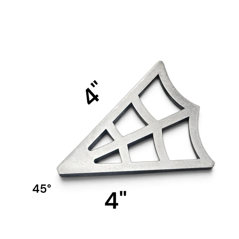 Laser-cut 10-gauge steel web corner gussets, weld-ready, made in USA - photo 10