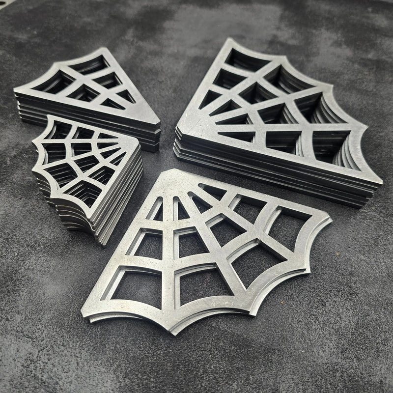 Laser-cut 10-gauge steel web corner gussets, weld-ready, made in USA - photo 2